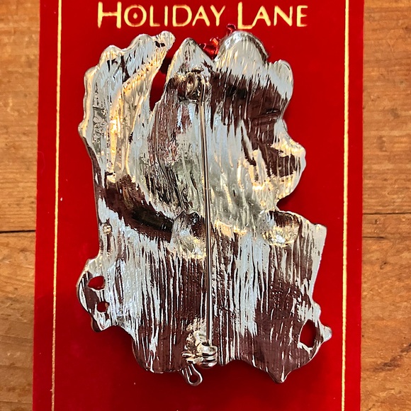 HOLIDAY PUPPY PIN *NEW! *GLASS *EPOXY *JEWELED *MACY’S *NICKEL-FREE *XMAS *CUTE - Picture 5 of 9